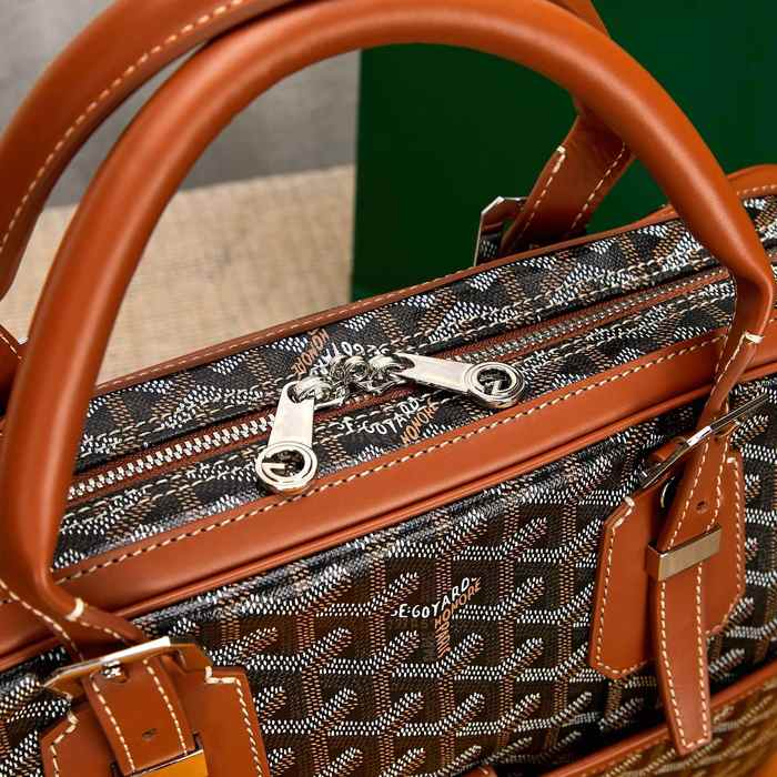 Yupoo BagTypeTote Leather Tote Bag with Structured Design Brown 01A 2