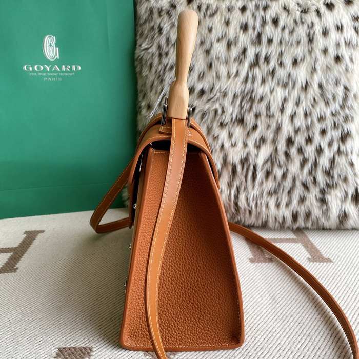 Yupoo BagTypeTote Leather Tote with Structured Design Tan 01A