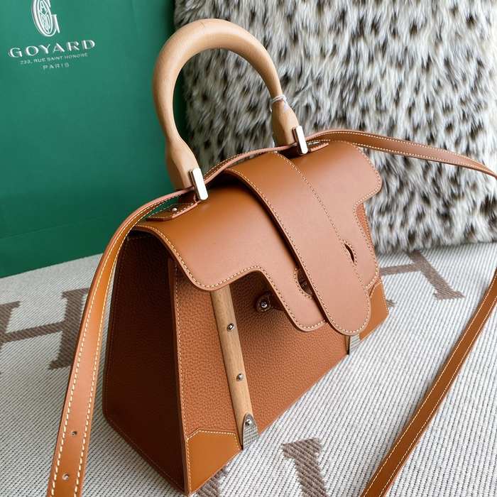 Yupoo BagTypeTote Leather Tote with Structured Design Tan 01A