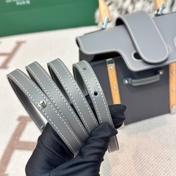 Yupoo BagTypeTote Structured leather tote with top handle Grey 01A