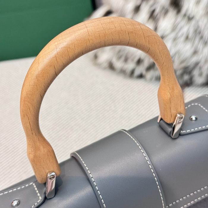 Yupoo BagTypeTote Structured leather tote with top handle Grey 01A