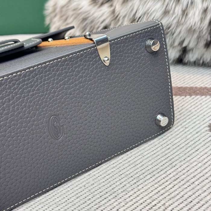 Yupoo BagTypeTote Structured leather tote with top handle Grey 01A