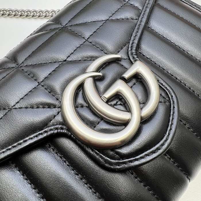 Gucci BagTypeTote Quilted Leather Mini Bag Grey 01A
