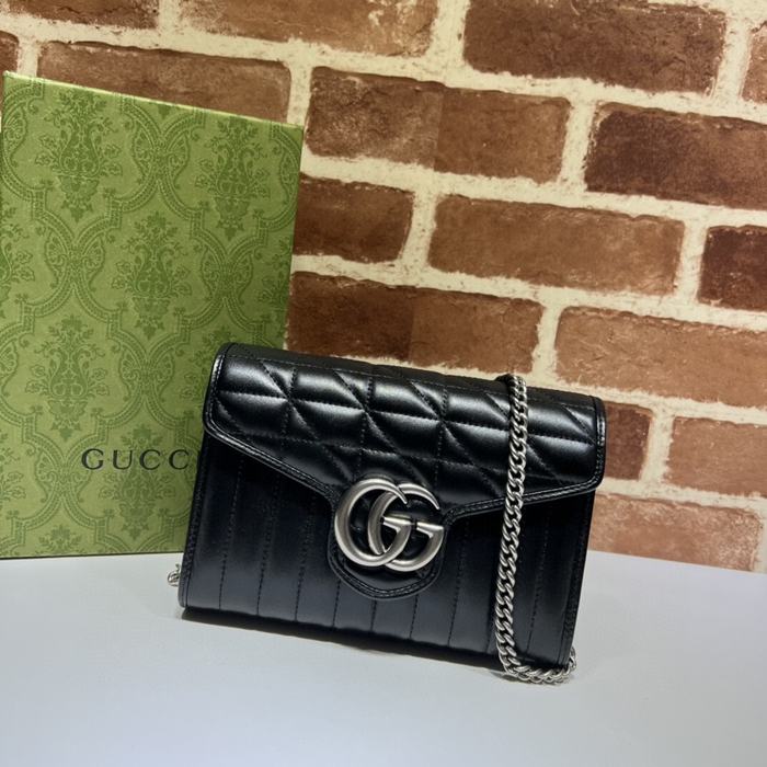 Gucci BagTypeTote Quilted Leather Mini Bag Grey 01A