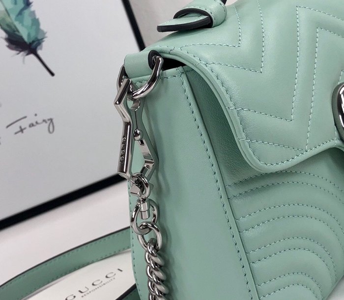 Gucci BagTypeTote Quilted Leather Tote Blue 01A