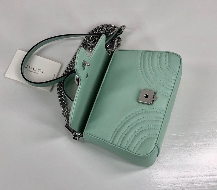 Gucci BagTypeTote Quilted Leather Tote Blue 01A