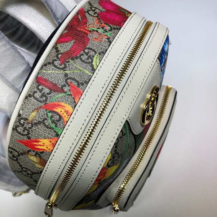 Gucci Backpack with floral print and logo details Beige 01A