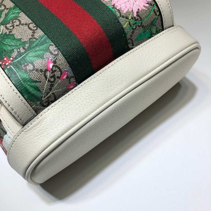 Gucci Backpack with floral print and logo details Beige 01A