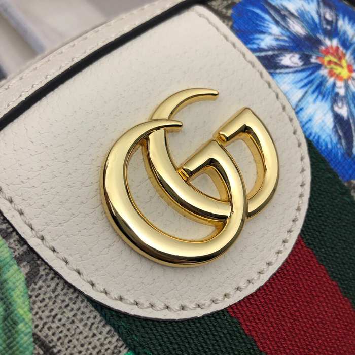 Gucci Backpack with floral print and logo details Beige 01A