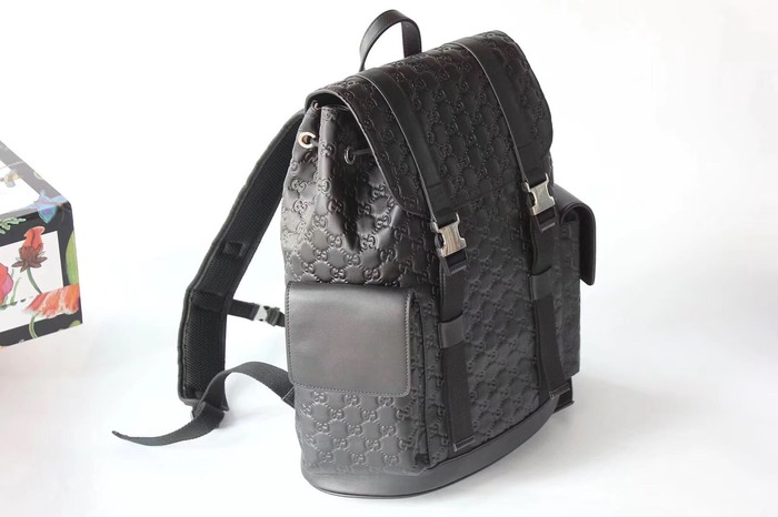 Gucci Backpack with quilted design Black 01A