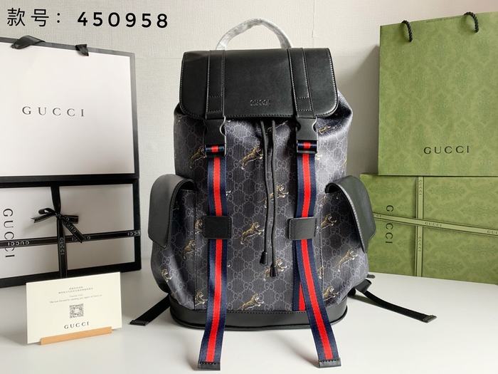Gucci Backpack with sporty design Grey 01A