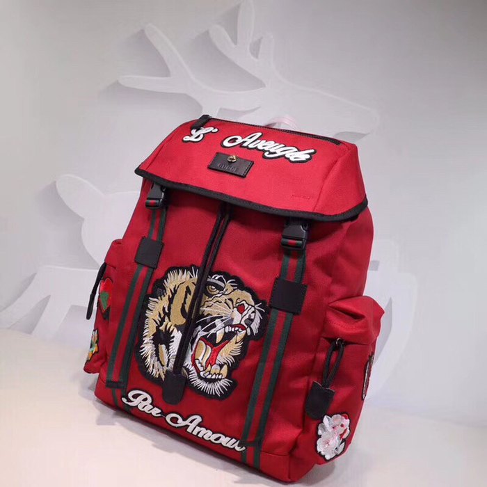 Gucci Backpack with sporty features Black 01A