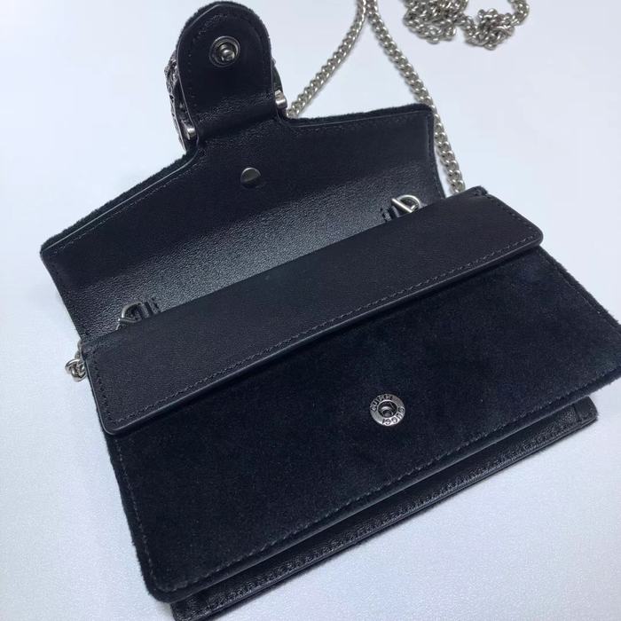 Gucci BagTypeTote Black Leather Tote with Chain Detail Black 01A