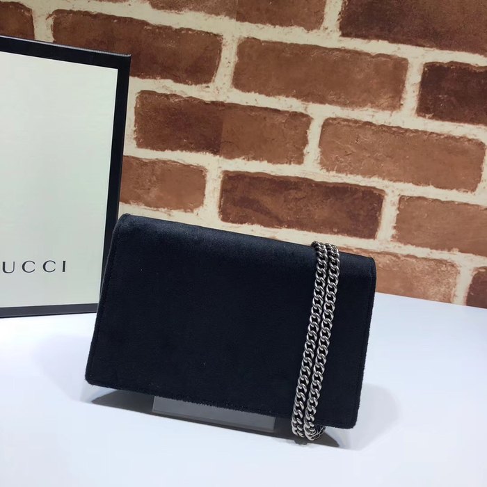 Gucci BagTypeTote Black Leather Tote with Chain Detail Black 01A