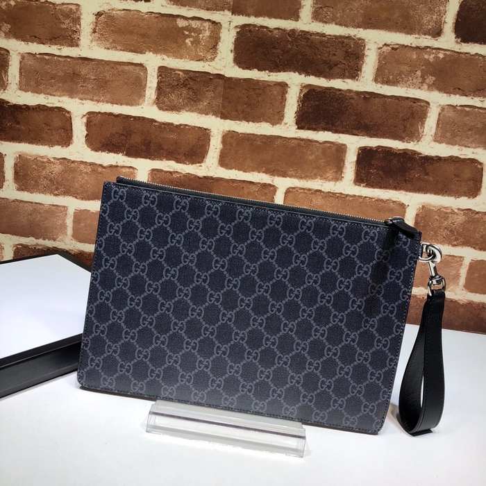 Gucci BagTypeTote Canvas Clutch with Graphic Elements Brown 01A