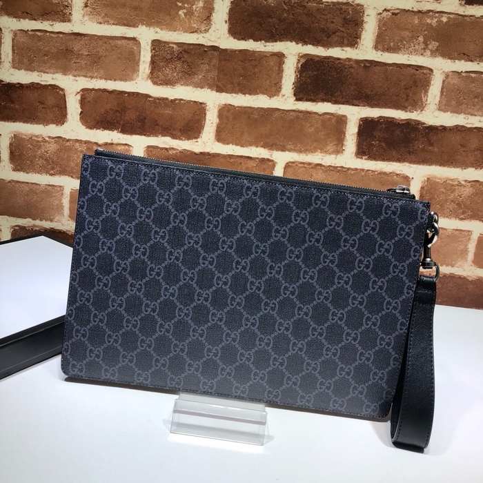 Gucci BagTypeTote Canvas Clutch with Graphic Elements Brown 01A