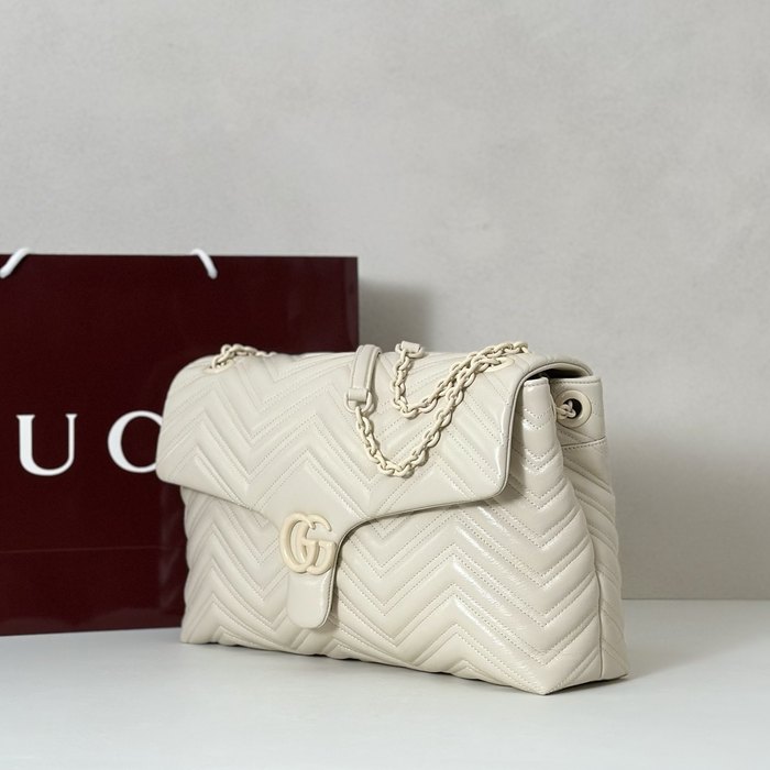 Gucci BagTypeTote Chevron pattern leather tote Beige 01A