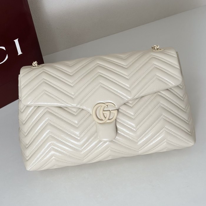 Gucci BagTypeTote Chevron pattern leather tote Beige 01A