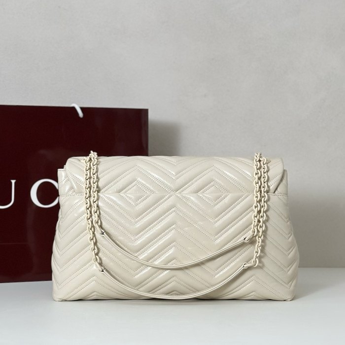 Gucci BagTypeTote Chevron pattern leather tote Beige 01A