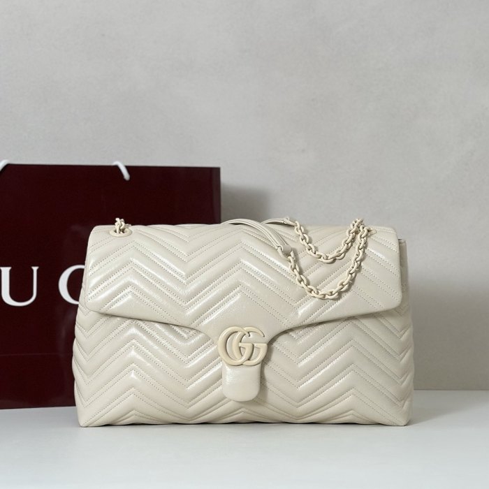 Gucci BagTypeTote Chevron pattern leather tote Beige 01A
