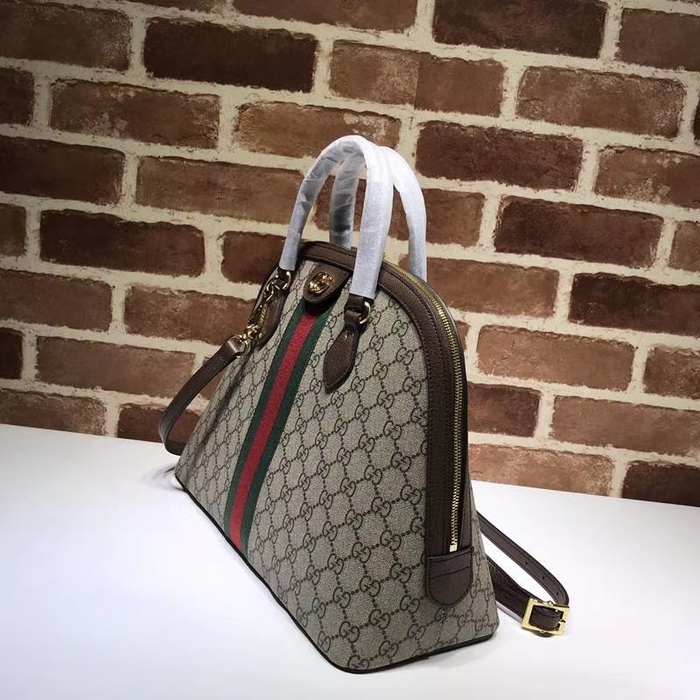 Gucci BagTypeTote Classic Canvas Handbag with Stripes Beige 01A