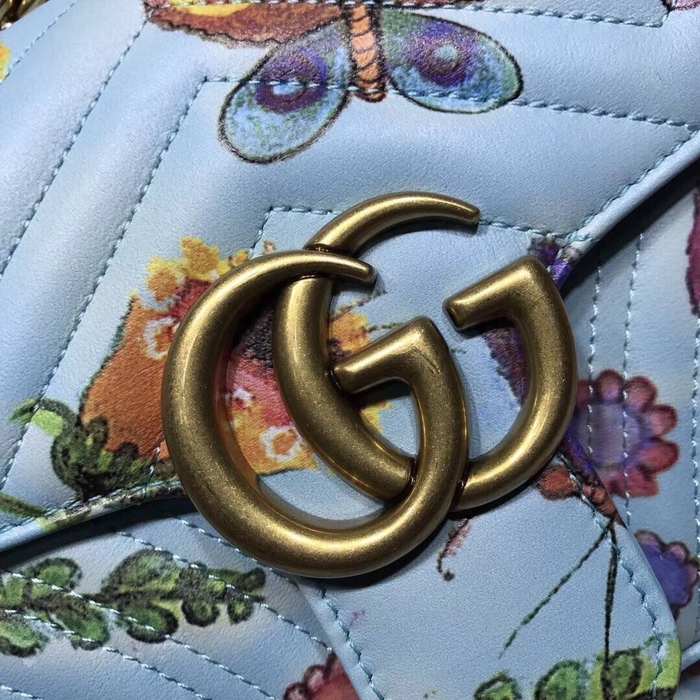 Gucci BagTypeTote Cute Floral Print Blue 01A