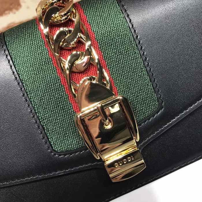 Gucci BagTypeTote Elegant leather tote bag Black 01A