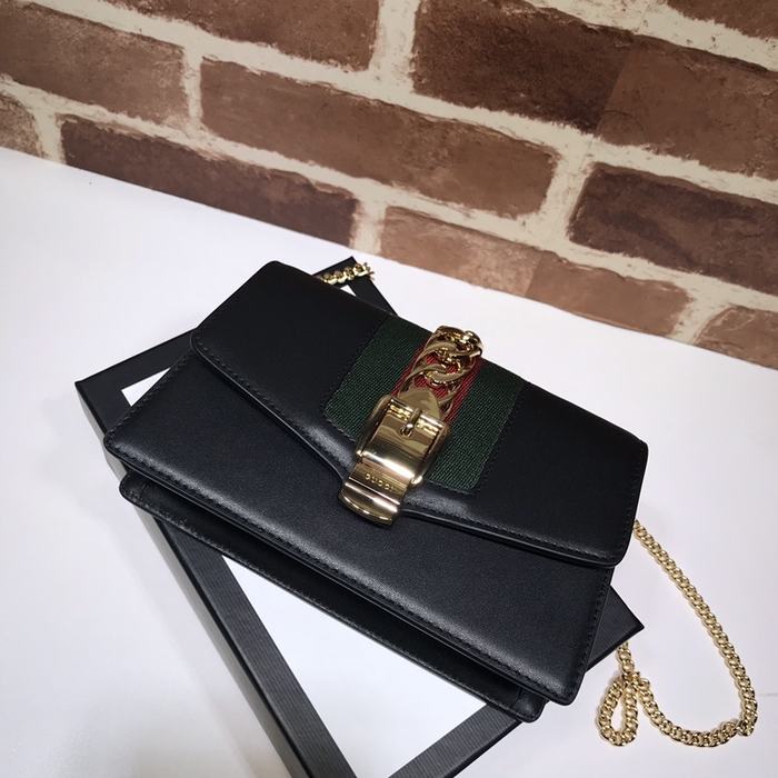 Gucci BagTypeTote Elegant leather tote bag Black 01A