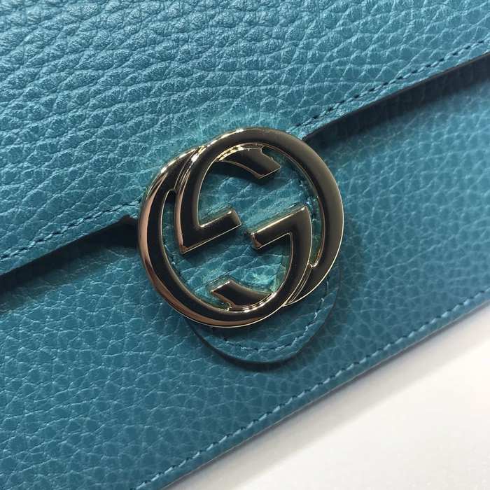 Gucci BagTypeTote Elegant leather with chain strap Blue 01A