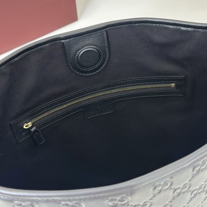 Gucci BagTypeTote Leather Shoulder Bag with Textured Surface Black 01A