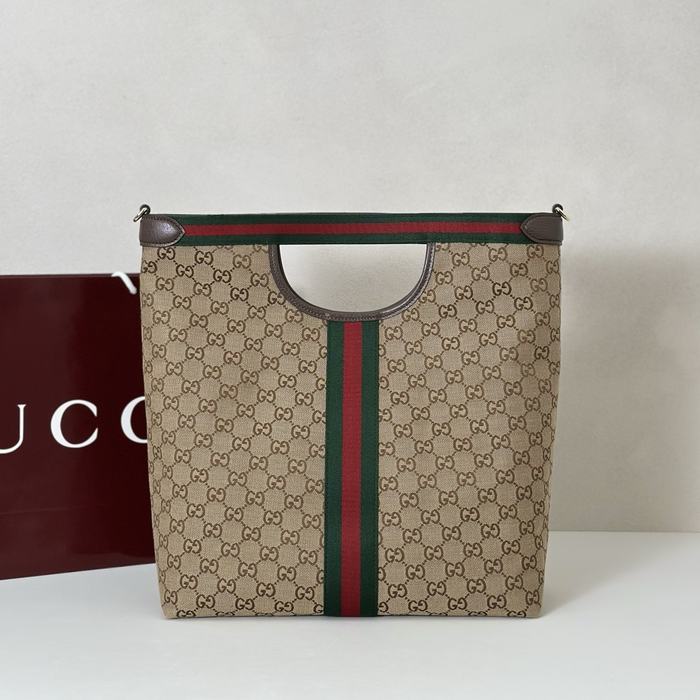 Gucci BagTypeTote Leather Tote Bag with classic design Black 01A