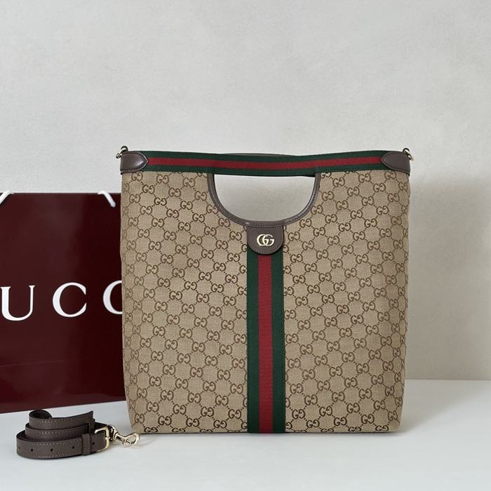Gucci BagTypeTote Leather Tote Bag with classic design Black 01A