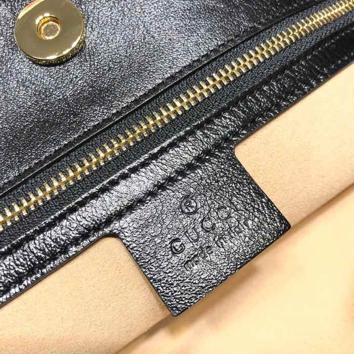 Gucci BagTypeTote Leather Tote Bag with elegant design Black 01A
