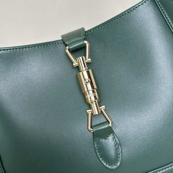Gucci BagTypeTote Leather Tote with Curved Shape Green 01A