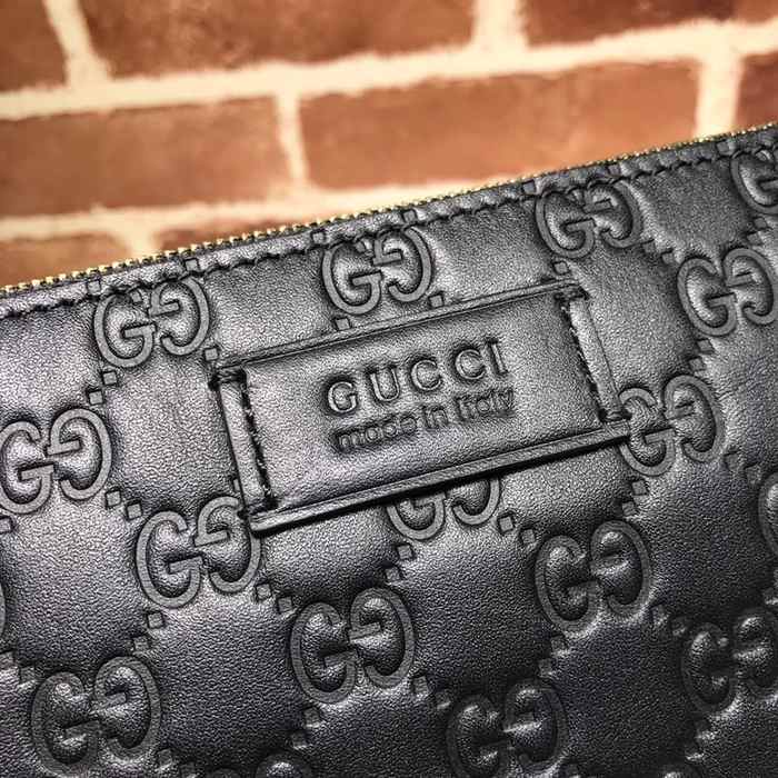 Gucci BagTypeTote Leather Tote with Quilted Design Black 01A