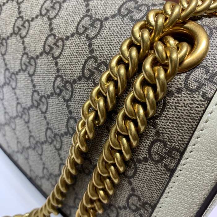 Gucci BagTypeTote Leather handbag with chain strap Brown 01A