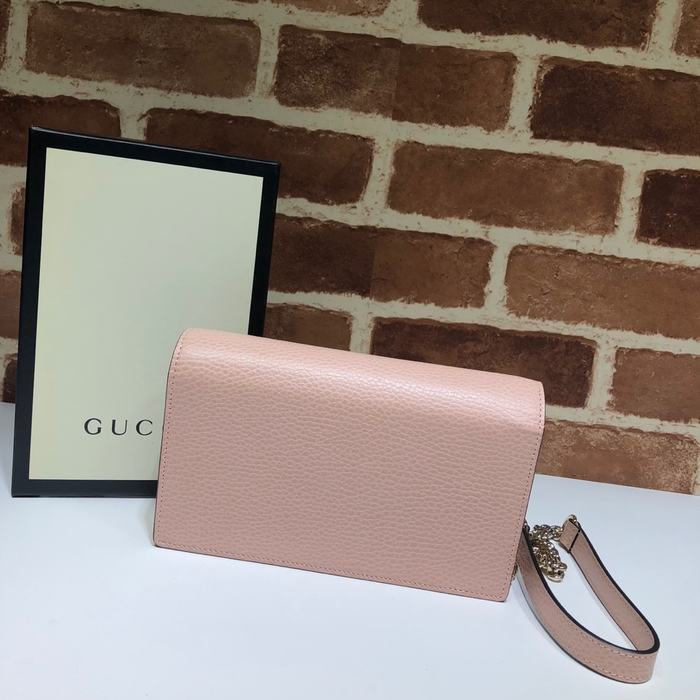 Gucci BagTypeTote Leather shoulder bag with chain strap Black 01A