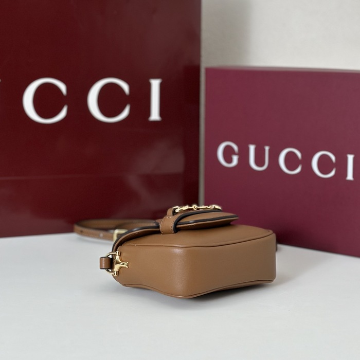 Gucci BagTypeTote Leather tote with sleek design Tan 01A