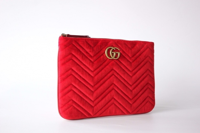 Gucci BagTypeTote Quilted Clutch Black 01A