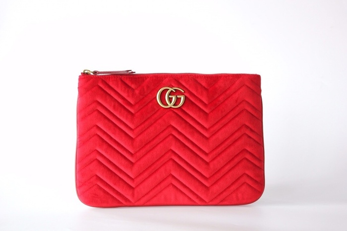 Gucci BagTypeTote Quilted Clutch Black 01A