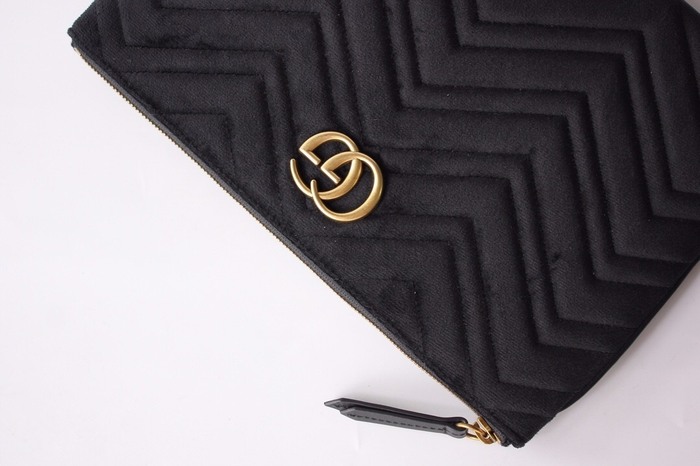 Gucci BagTypeTote Quilted Clutch Black 01A