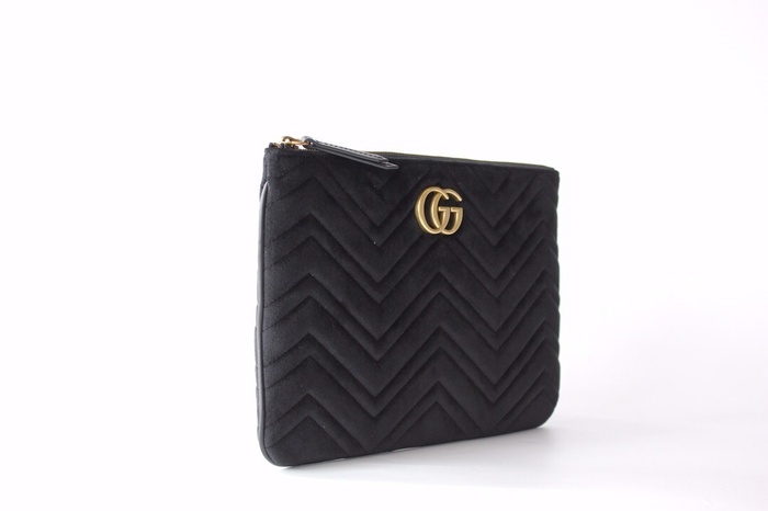 Gucci BagTypeTote Quilted Clutch Black 01A