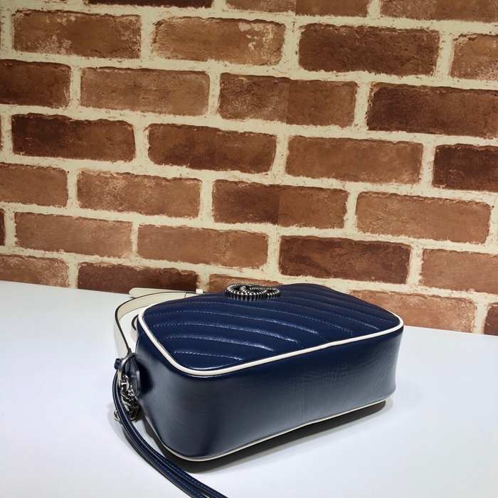 Gucci BagTypeTote Quilted Handbag Navy 01A