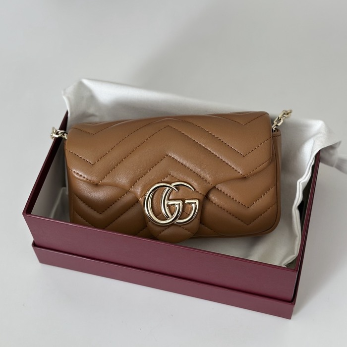 Gucci BagTypeTote Quilted Leather Bag Tan 01A 2