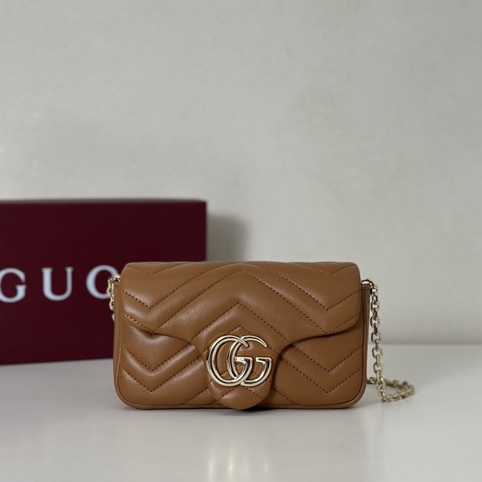 Gucci BagTypeTote Quilted Leather Bag Tan 01A 2