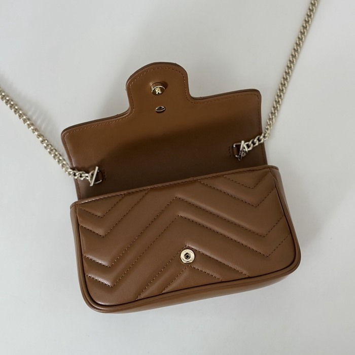 Gucci BagTypeTote Quilted Leather Bag Tan 01A