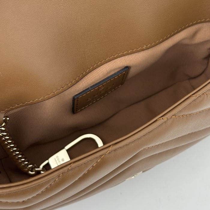 Gucci BagTypeTote Quilted Leather Bag Tan 01A