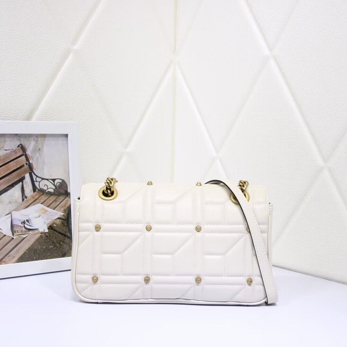 Gucci BagTypeTote Quilted Leather Shoulder Bag Black 01A 4