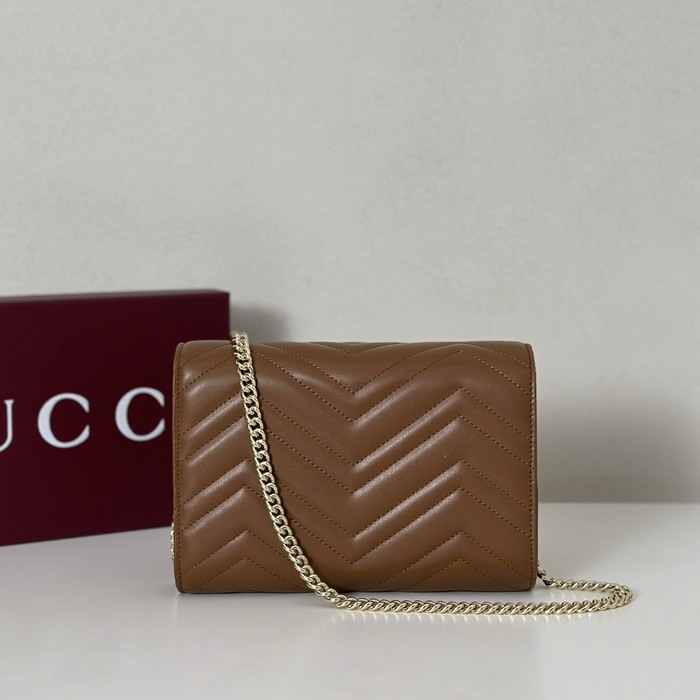 Gucci BagTypeTote Quilted Leather Tote Brown 01A