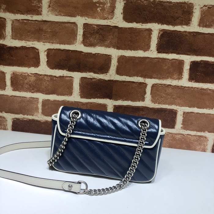 Gucci BagTypeTote Quilted Leather Tote Navy 01A 2